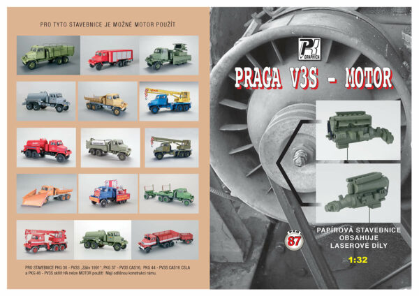 PKG 87 - MODEL MOTORU PRO STAVEBNICE PV3S Z PRODUKCE PKG